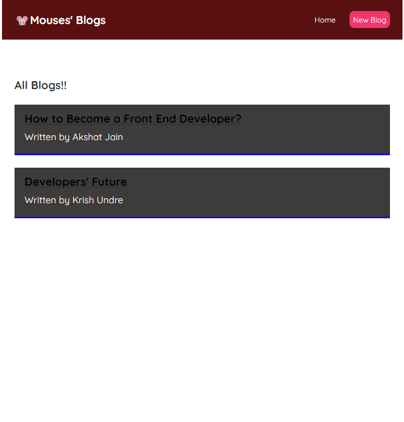 Blog App using React